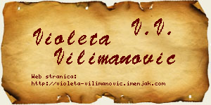 Violeta Vilimanović vizit kartica